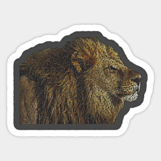 Lion Info Graphic Sticker